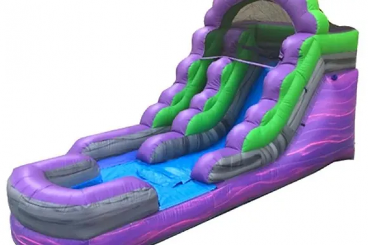 12 Foot Purple Inflatable Water Slide