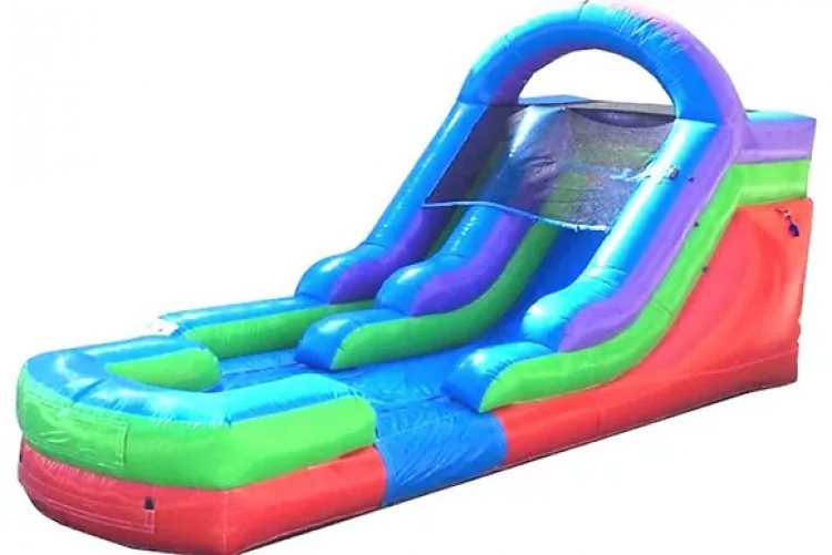 12 Foot Rainbow Inflatable Water Slide