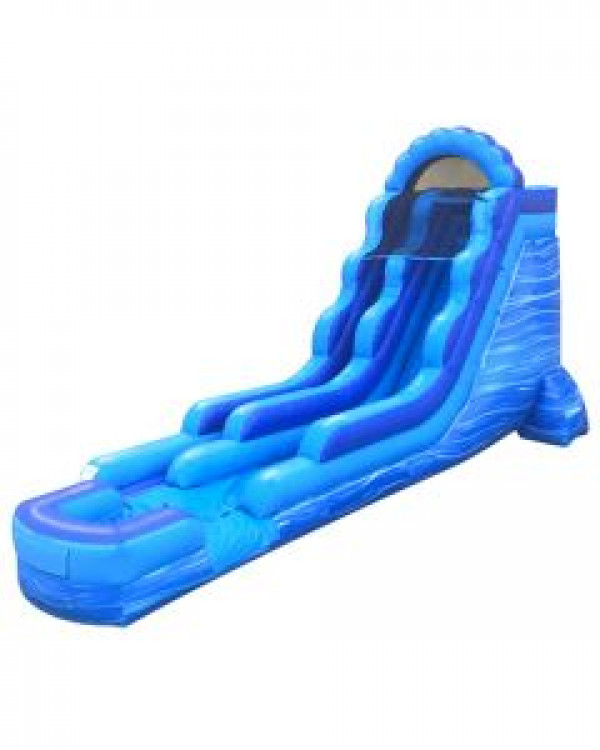 18 Foot Blue Inflatable Water Slide