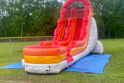 18 Foot Fire Red Inflatable Water Slide