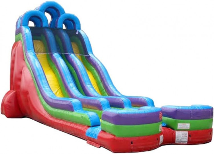 26 Foot Dual Lane Water Slide with Pool