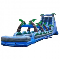 26' Dual Lane Tropical Water Slide with slip n slide 65 feet